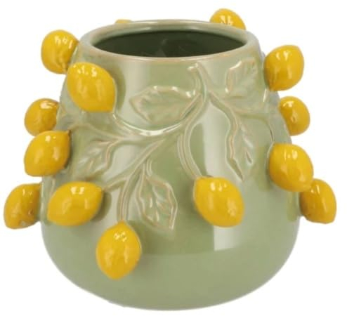 Daan Kromhout Vase Grün Gelb Zitrone Frühling Keramik 24 cm