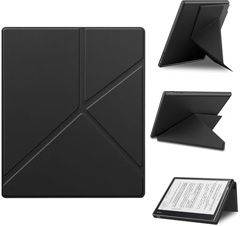 Étui fin pour Kobo Elipsa 2E 10,3 sorti en 2023, support en cuir PU léger avec fonction de mise en veille automatique pour Kobo Elipsa 2E 10,3 avec porte-stylo (noir)