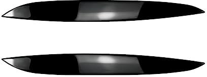 DEMULAX 2 Stück Auto-Scheinwerfer-Augenbrauen-Augenlider-Abdeckungs-Ordnung, auffälliger Aufkleber, for Tuning, for Golf 4 Mk4 R32 TDI TSI FSI 1997–2006 Zierleiste für Fahrzeugscheinwerfer(Glossy Blac