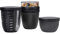 Mepal - Promotion-Set Pots Ellipse 3-teilig - Lunchpot 500 + 200 ml, Fruitpot 600 ml, Snackpot 350 ml - Essensbehälter, Joghurtbecher, to go Becher - Geeignet für Spülmaschine - Nordic Black
