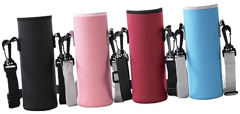 Ciieeo 4Pcs Fundas Aislantes Para Botellas De Agua Bolsas Portátiles De Transporte Soporte Elástico Para Botellas Protección Térmica Colores Burdeos