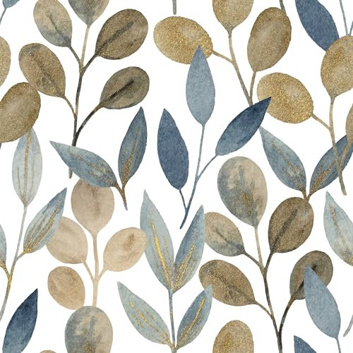 myforHD Papel Pintado Autoadhesivo Flores 44cmX300cm Papel de Pared Papel Adhesivo para Muebles Removible Impermeable Retro Vinilo PVC Pegatina Decorativos Pared Salon Dormitorio