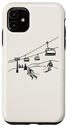 Hülle für iPhone 11 Skifahren Ski Skilift Skilaufen Skifahren Skier Skifahrer