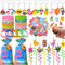 Pool Sommer Mitgebsel Kindergeburtstag Gastgeschenke Mädchen mit Wiederverwendbare Strohhalm Silikon Armbänder Geschenktüten Schlüsselanhänger Aufkleber Hawaii Party Deko Spielzeug Kinder Give Aways