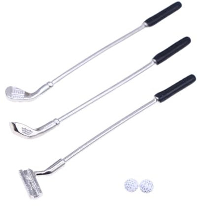 Luwecf Miniatur Golfschläger Modell, Kreatives DIY 1/12 Miniatur Food Play Szenenmodell