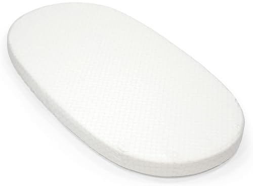Stokke Sleepi Fitted Sheet V3, White - Soft Sheets for Sweet Dreams - Made for Oval Sleepi Bed - 100% Fine Cotton Percale - Washable