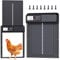 XPJBKC Automatic Chicken Coop Door with Timer, Waterproof Electric Chicken Coop with Manual Mode, Automatic Chicken Door, Anti-Pinch Design, Large LCD Display, for Safe Chicken Keeping