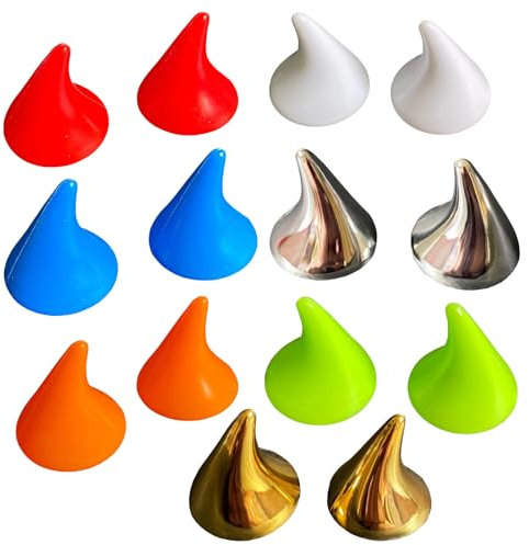 VNHATY 14pcs Motorcycle Horcho Horn acabado mate 7 colores brillantes, tocado de demonio vehículo todoterreno decoración del casco accesorios de casco