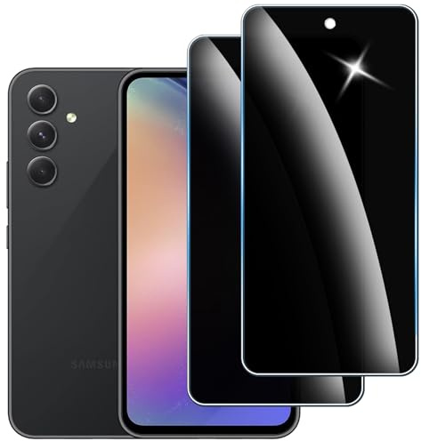 2 Piezas Protector Pantalla Privacidad Vidrio Templado para Samsung Galaxy A54, Antiespia 9H Dureza, Anti-Arañazos, Anti-Huellas, Sin Burbujas