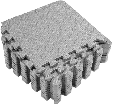 Hot Tub Mat 12Pcs/Set 12x12in EVA Foam Thickened Gym Mat Waterproof Anti-Slip Reusable Washable Ground Pad Pool Flooring Protector Grey - Inflatable Hot Tub