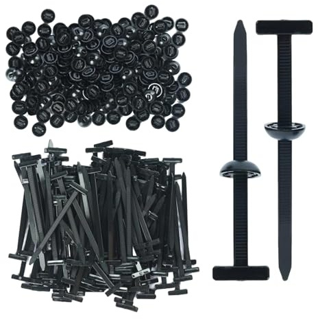 Touosy 150 Pezzi Fibbia Universale per Fascette Stringicavo in Nylon, Cable Tie Buckle Autobloccante, Fascette Plastica Chiusura Rapida Zip Ties Multifunzionale per Riparazione Auto Gestione Cavi