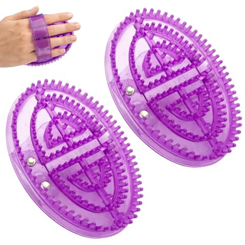 Massagebürste Körper, 2 Stück Muskelentspannung Für Fitness Enthusiasten Und Büroangestellte, Tragbare Selbstmassage Für Training Und Reisen, Lila Design Mit Ergonomischer Form