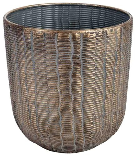 Macetero de Metal Dorado 28.5x28.5x30h cm