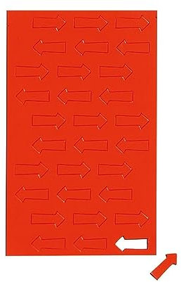 MAUL Magnetsymbole Pfeil 30 Stück | Kleine Magnete für Planer, Kalender und Whiteboards | Magnet 1x2 cm für Büro, Küche und Werkstatt | Vielseitig und flexibel einsetzbar | Rot