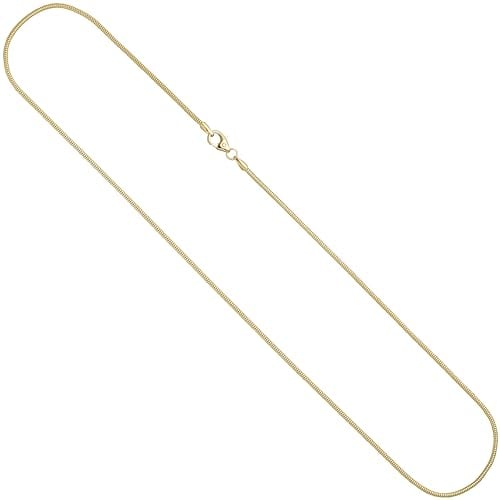 Jobo Damen Goldkette Schlangen-Kette aus 8 Karat 333 Gold 1,4 mm 50 cm