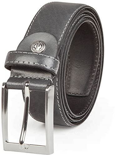 LINDENMANN Ledergürtel Herren/Gürtel Herren, Rindleder-Gürtel XL bombiert, grau, Größe/Size:105