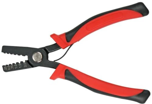 Toolland Pince à sertir professionnelle, pour un sertissage précis et fiable, pour embouts de câbles 0,25 mm² - 2,5 mm².