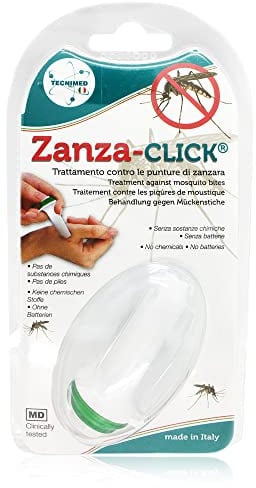 TECNIMED - Zanza-Click - Dispositif après piqûre à micro-impulsions électriques pour soulager démangeaisons et gonflements causés par les piqûres de moustiques - Fabriqué en Italie