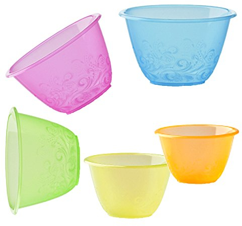 PZ 200 COPPETTA MULTI COLORE CC 100 IN PLASTICA TRASPARENTE PER GELATO YOGURT PLASTIC CUP COLOR FOR ICE CREAM