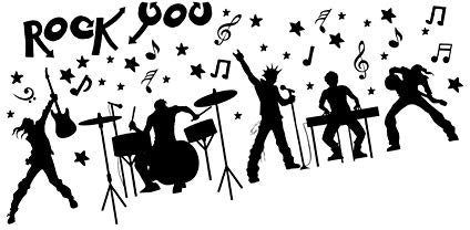Rock You Band Music Guitar Wall Sticker