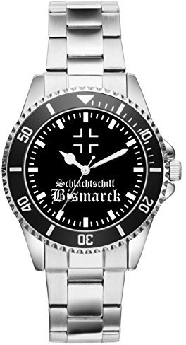 KIESENBERG Soldat Geschenk Bundeswehr Artikel Schlachtschiff Bismarck Uhr 2318