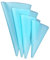 Beunyow 4 Tailles Poche Pâtissière en Silicone, Réutilisable Poche à Douille pour Glaçage et Décoration de Gâteau Pâtisserie Sucre Fondant (Bleu)