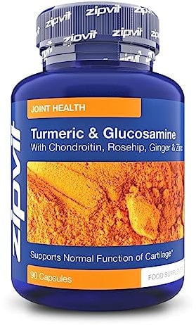 Zipvit Glucosamine and Chondroitin High Strength Complex with Turmeric, Vitamin C, Rosehip, Ginger & Zinc. Joint Supplements 90 Capsules