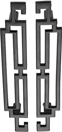 Mgoodoo Lot de 2 poignées de traction pour porte d'armoire de cuisine, tiroir et boutons de meubles, quincaillerie de style européen rétro (128 mm, noir)