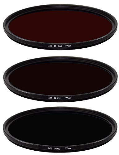 Ice Infrarot 3 Filter Set 77mm IR 760 850 950 77 Optical Glass Slim