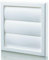 FANTRONIX White Gravity Flap Vent Cover – 155mm Square Frame with 100mm (4 inch) Circular Spigot
