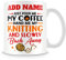 MUGGZ Knitting Mug Personalised Gift - Pour Me My Coffee Hand Me My Knitting and Back Away