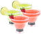 HOST Coppe Refrigeranti per Margarita Freeze, Bicchiere per Cocktail da Congelatore in Plastica a Doppia Parete Con Gel Refrigerante, Set di 4, Grigio