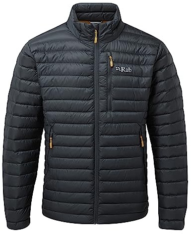Rab Men's Microlight Jacket - Lightweight Down Coat for Trekking, Climbing, & Skiing - Beluga - X-Small