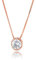 inSCINTILLE Punto Luce Collana Donna Argento 925 a Cipollina con Pietra di Zirconia Cubica (Catena Oro Rosa – Diametro: 5 mm)