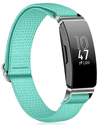 Fintie Elastische Armbänder Kompatibel mit Fitbit Inspire 2 / Inspire HR/Inspire/Ace 3 / Ace 2 Armband Verstellbares Nylon Elastisches Atmungsaktives Ersatzarmband Ersatzband Zubehör, Medio, Nylon
