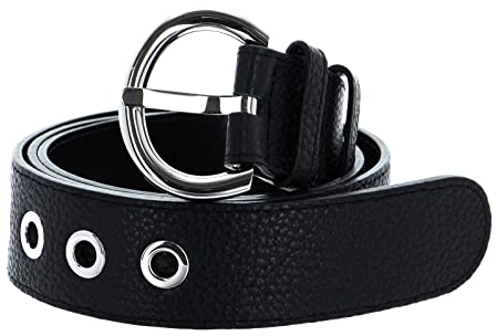 ABRO Unisex Cinturon Gürtel, Schwarz/Nickel, 95