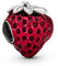 PANDORA Moments Erdbeere mit Samen Charm aus Sterling-Silber, Kompatibel Moments Armbänder, 791681C01