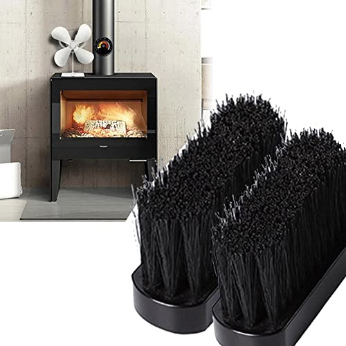 Kaminbürsten, 2 Stück Holzkamin-Reinigungsbürste für Kamin, Begleitbürstenkopf11*3.3*1.3cm, Kamin-Feuer-ERD-Kaminbürste, länglicher Ersatz-Ersatzbürstenkopf-Nachfüllpack für Zuhause und Kaminreinigung