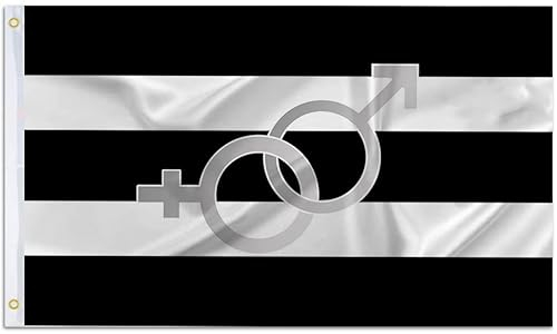 Weston Ink The Heterosexual Pride - Banderas de 3 x 5 pies para desfile, bandera de orgullo de aliado recto para decoración de interiores y exteriores