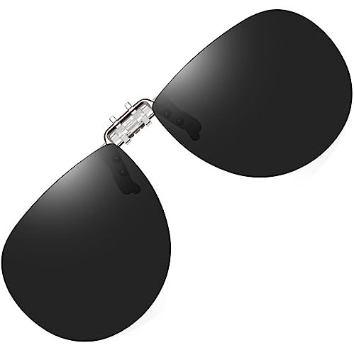 AoHeng Polarisierte Sonnenbrille Clip,Unisex,Transparent Flip,1.00mm Verdickte Linsen,für Brillenträger