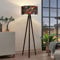 lux.pro Stehlampe Newport 1-flammig Tripod Lampe für Wohnzimmer 140 cm hoch Stehleuchte Standleuchte für innen mit Stoffschirm Mehrfarbig