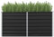 WIFESE Garten-Hochbeet Anthrazit 160x40x77 cm Verzinkter Stahl Hochbeet Metall Hochbeete für Garten Pflanzenbett Kräuterbett Blumenkiste Dekorieren Eingang Balkon Terrasse Garten Stilvoll Langlebig