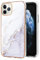 IMIRST Basic Case Compatiable with iPhone 11 Pro Max IMD Soft TPU Silicone Bumper Matte Marble Scratch-Resistant Slim Protective Phone Case Back Cover for Apple iPhone 11 Pro Max，YBI White
