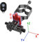 Adaptador de teléfono telescópico de alta precisión de 3 ejes, adaptador de digiscoping, soporte de metal para microscopio monocular binocular, se adapta a todas las cámaras de teléfono celular/ocular
