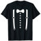 Smoking-Kummerbund-Hosenträger in Schwarz und Weiß T-Shirt