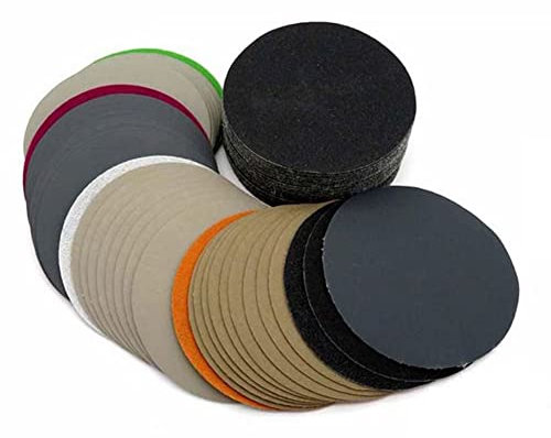 SPORTARC Lot de 50 disques abrasifs 75 mm Grain 400/600/800/1500/2000/2500/3000/4000/5000/7000 Papier de verre avec crochet et anneau