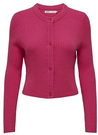 ONLY Onlkatia LS Button Cardigan KNT, Sorbet Framboise, M Femme