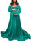 Robe de maternité à manches longues pour femme enceinte - Robe de princesse unie - Accessoires photo - Robe en dentelle brodée pour femme, Vert, XL
