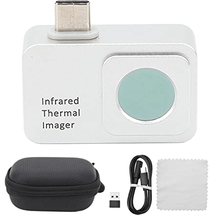 H2F Telecamera per Termocamera a Infrarossi per Telefono Cellulare, 256x192 25Hz Tipo-C Termocamera per Visione Notturna HD per Esterni per Rilevamento Tubazioni, Risoluzione dei