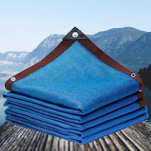 Filet De Parasol De Jardin Voile De Parasol, Filet De Parasol 80%-90% Filet De Protection UV Respirant Et RafraîChissant Filet ExtéRieur Coupe-Vent avec Oeillets. (Bleu / 3 * 4m / 9.8ft*13.1ft)